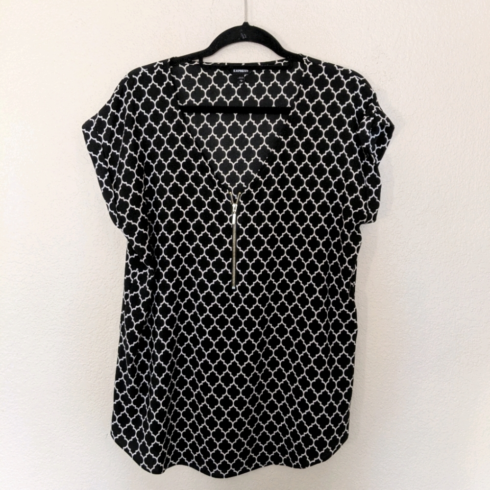 Express Zip Front Dress Shirt